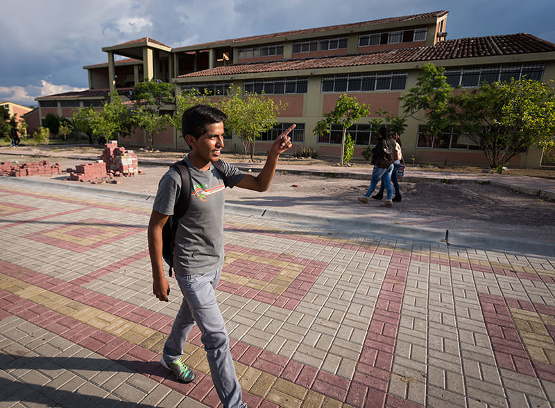 Like many sponsored children in Huanta, Joe Ramos Diaz, 20, went on to college. “My aim is to form new leaders,” he says.