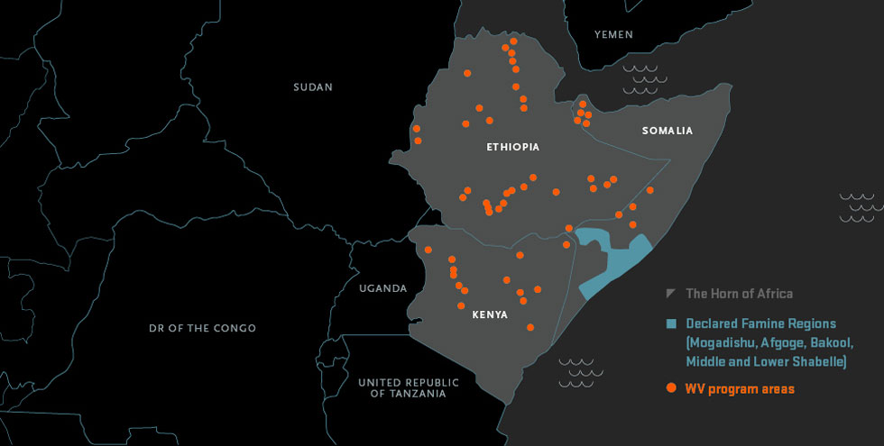 starvation in africa map