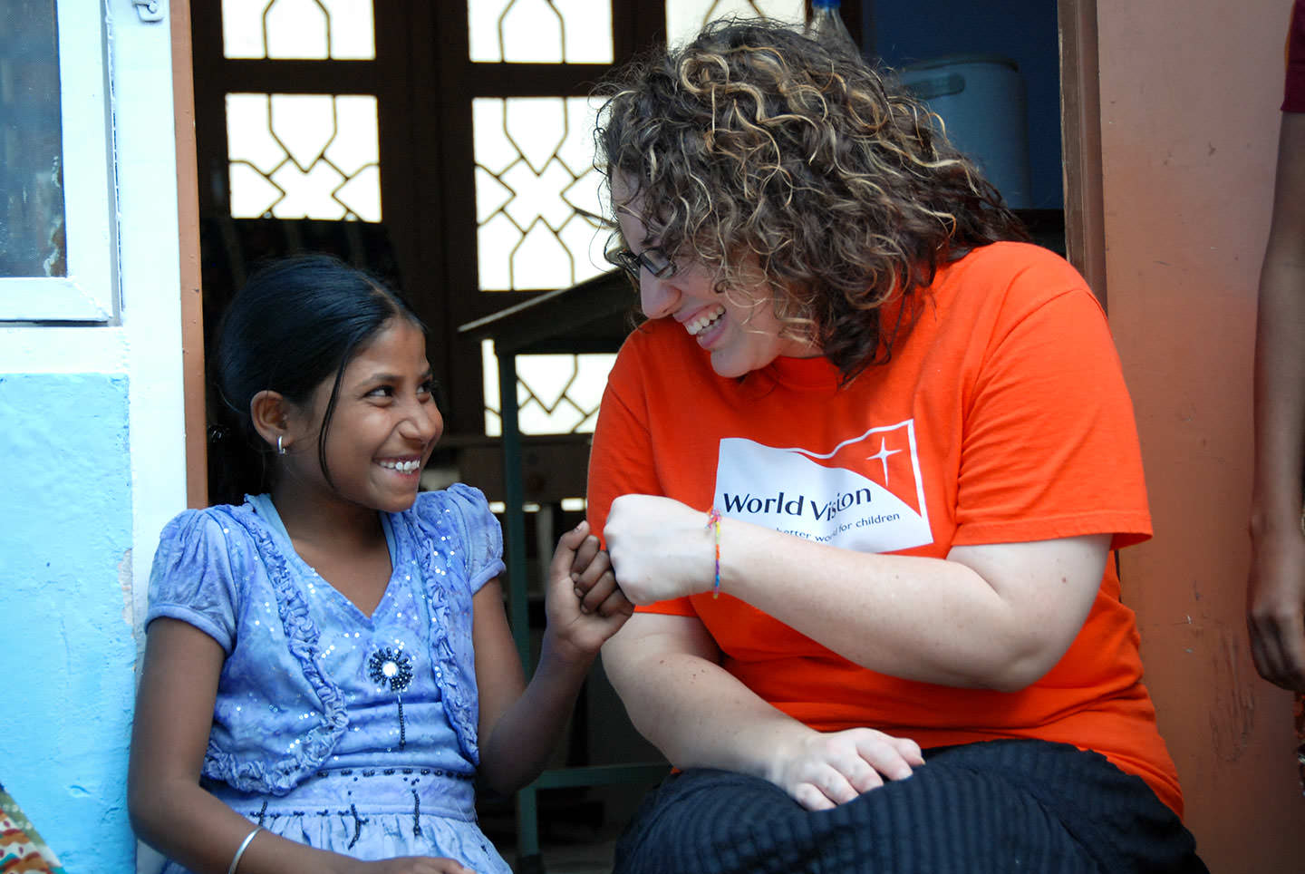 Andrea Zahler, a World Vision Child Ambassador and Brown House volunteer, traveled to Sitapur, India, to meet Laxmi.