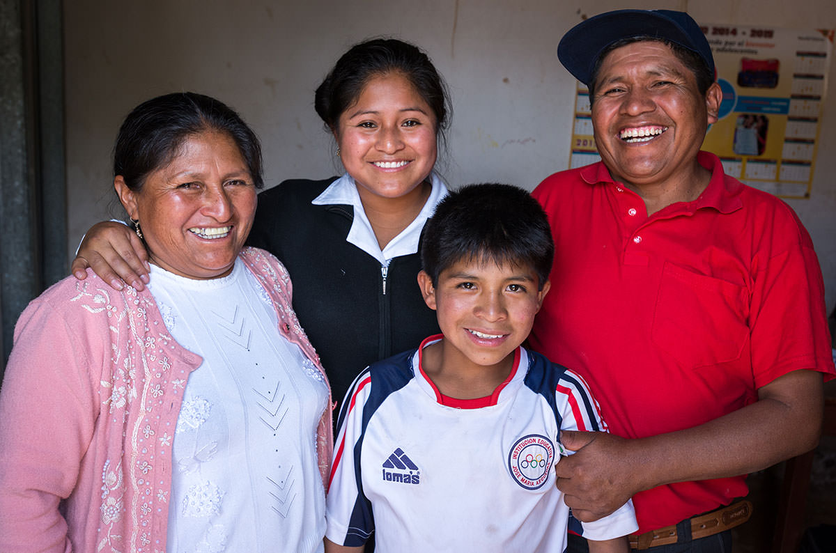 Emiliano and Gladys have mostly retired from leadership in order to focus on their family and financial future — Gladys has a thriving business at the Huanta Sunday market. Three of the couple’s children are college-educated. “We learned in [World Vision] trainings that we should have a vision for children,” says Emiliano. “ ‘Do you want your children to be just like you?’ No — to be better.”