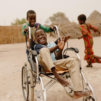 boy in wheelchair