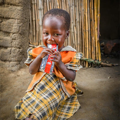 little girl eating