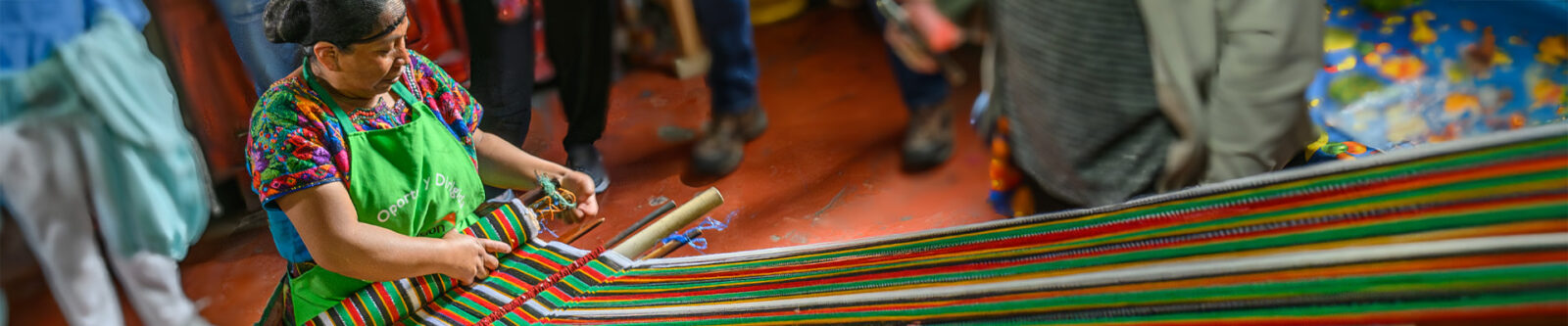 woman working with thread