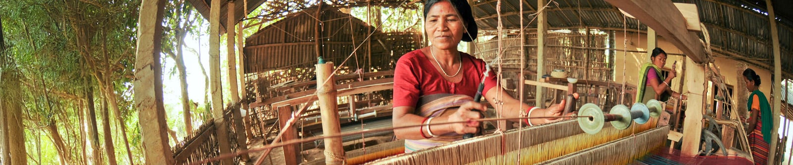 woman weaving