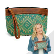 "Faithfully Woven" travel pouch featured by Melissa Joan Hart