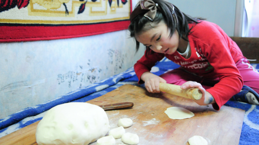 Mongolian cuisine is focused on meat and dairy, especially for nomadic herders. See what it's like to cook in this harsh climate, and try a recipe for buuz.