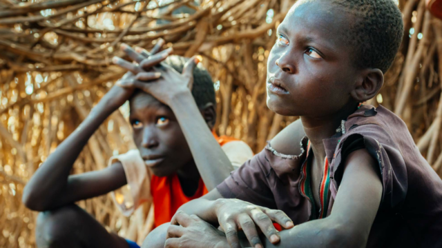 Hunger in Kenya robbed Peter and Samson of their parents in March. Peter, the family’s rock, is afraid now, while Samson is angry but tries to be strong.