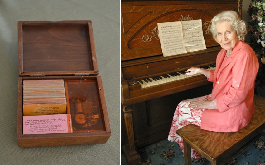 Marilee Pierce Dunker tells how a treasured music box overflowing with colorful reminders is part of her foundation of faith.