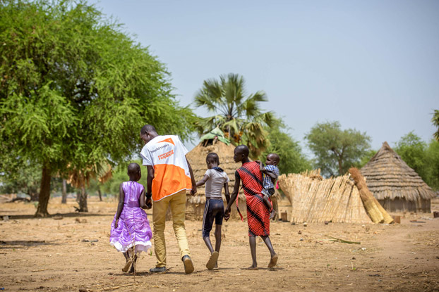 Our team recently traveled to South Sudan, where they met a family of four siblings, orphaned and displaced by war, having recently lost their mother.