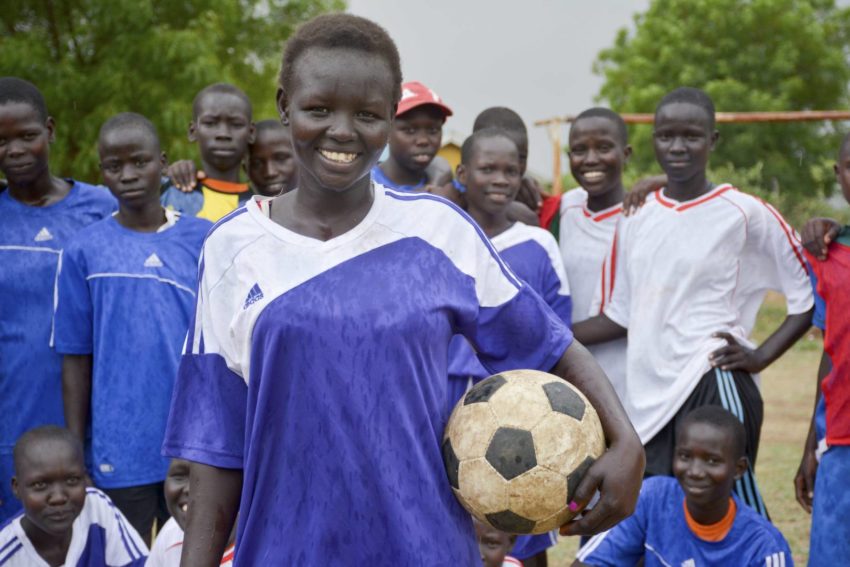 As the world turns its attention to the World Cup, which begins June 14, a World Vision Child-Friendly Space in South Sudan is providing a girls’ soccer program to empower girls to defy gender norms and combat child marriage.