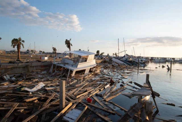 Hurricane Michael, a Category-4 storm, laid waste to the Florida Panhandle when it made landfall on Oct. 10, 2018. Destroyed docks and damaged boats in Panama City, Fla., show the results of Hurricane Michael’s landfall in the Florida Panhandle.
