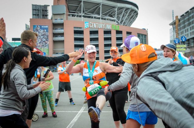 In 2017, Wendy Eckman ran the Seattle Rock n Roll marathon as part of Team World Vision to raise money for clean water in Africa. She ran in between her chemo appointments and finished strong!