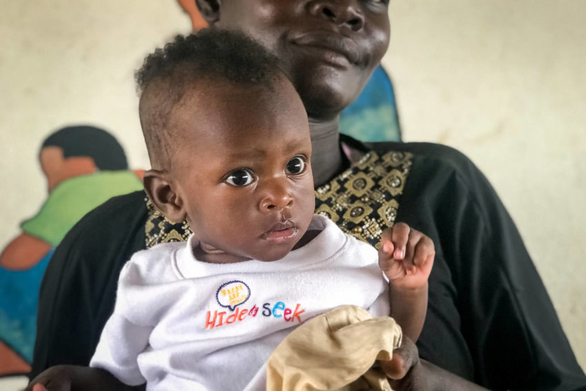 Sarah John brought her 6-months-old son, Yassir Ibrahim, to Gurei Nutrition Center in Juba, South Sudan, to be assessed for malnutrition.