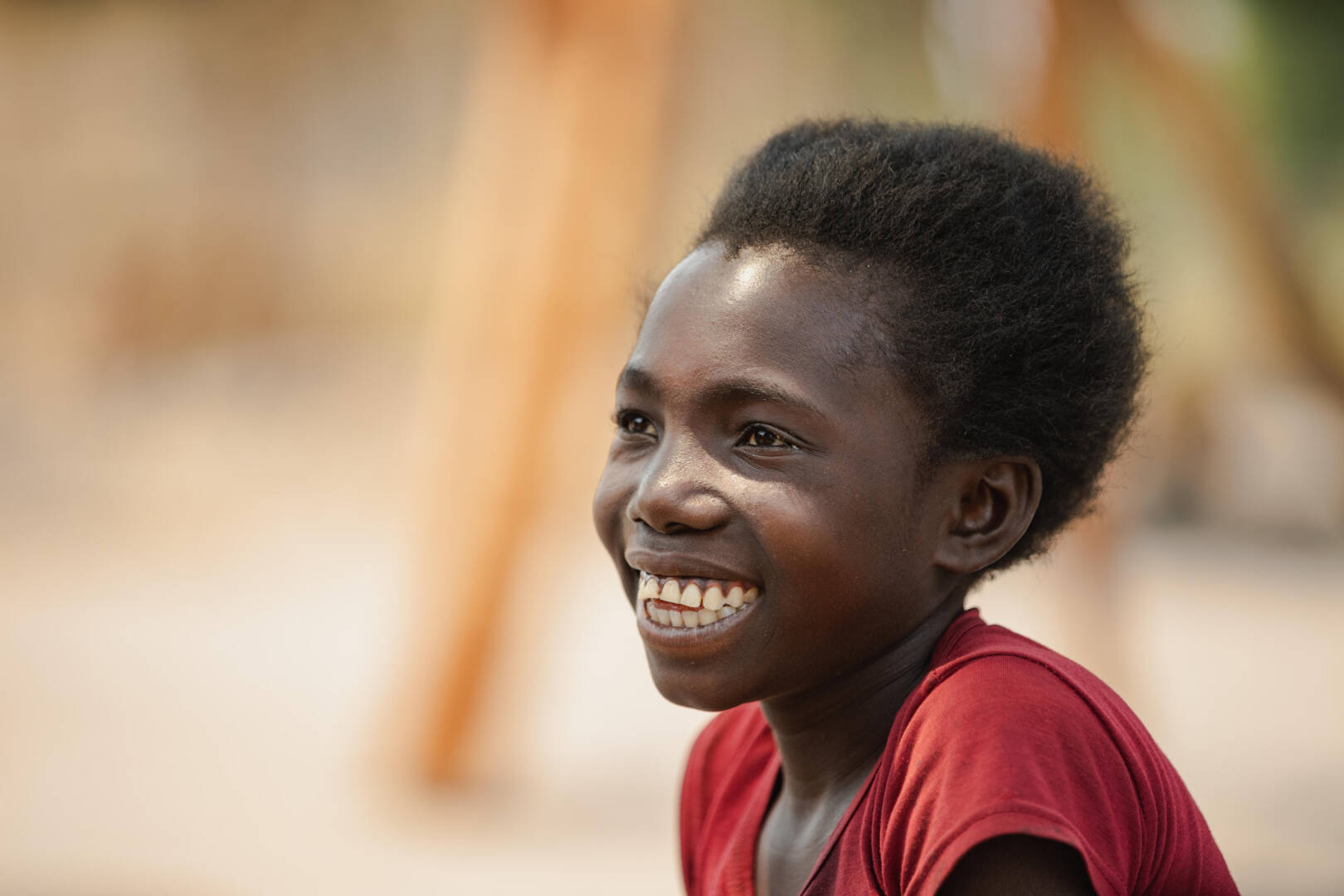 Portrait of a smiling Zambian girl