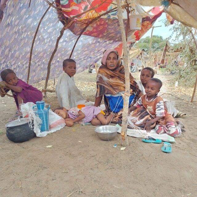 A family displaced by conflict from Sudan arrived in South Sudan's Border seeking refuge and safety.
