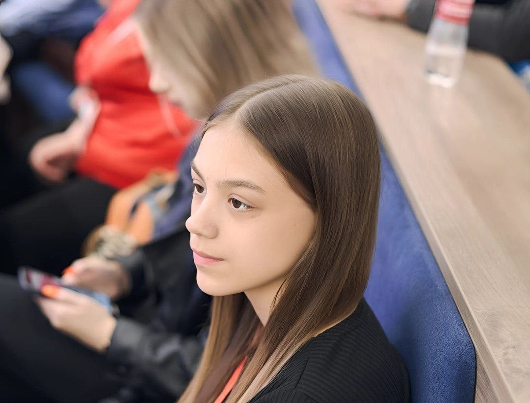 A 17-year-old displaced from Kharkiv participates in activities at a World Vision&ndash;supported child-friendly space in Kyiv.
