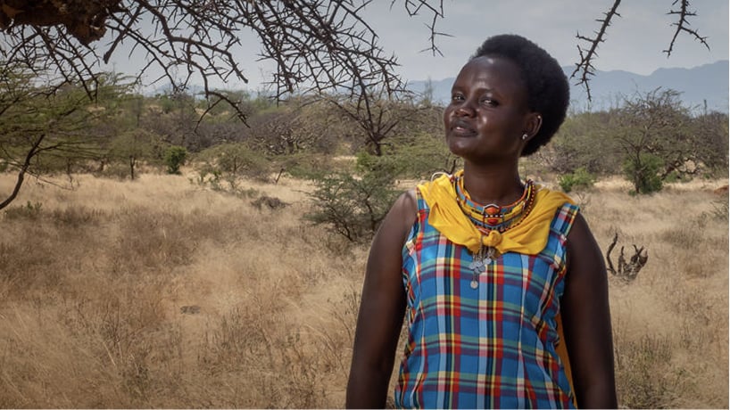 girl looking into the distance