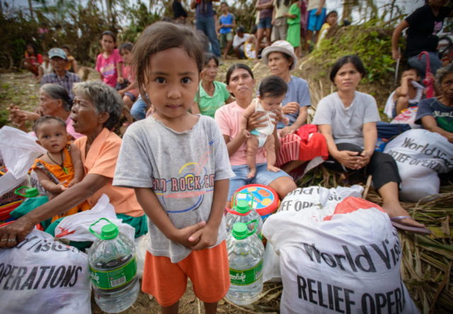 4-year-old girl affected by Typhoon Haiyan