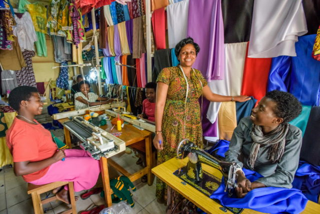 Microloans made an unexpected CEO out of Jacqueline from Rwanda. She turned a microloan for a sewing machine into a thriving business with 15 employees.