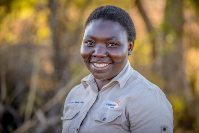 Princess Kasamba Moyo, 30, World Vision Zambia staff member and daughter of Chief Stephen Moyo.