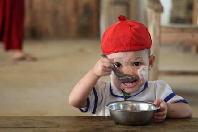 Little girl now healthy, eating