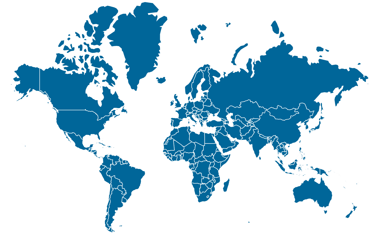 blue and white world map