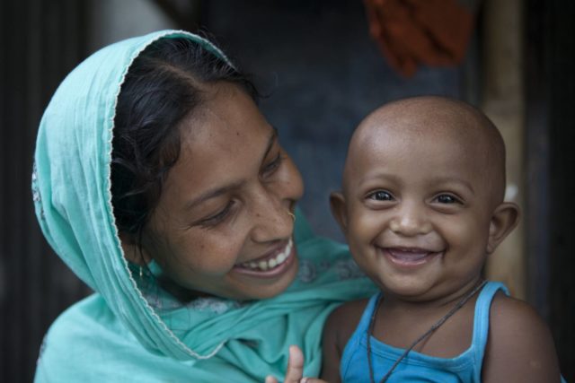 Sonia and her 10-month-old daughter, Anika, have been attending one of World Vision's health programs in Bangladesh. Anika is malnourished, and the program teaches mothers how to cook local, nutritious meals to improve the health of malnourished children and pregnant women. PHOTO: World Vision