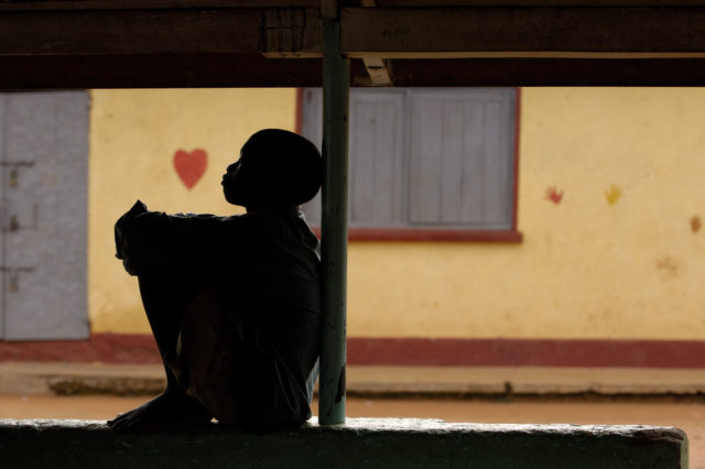 A former child soldier rests in World Vision's Children of War Rehabilitation Center in Gulu, Uganda.